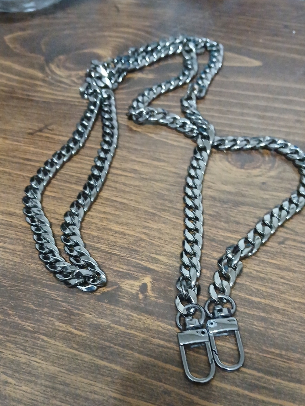 Gunmetal Chain Strap for Bags - Versatile Replacement Strap Crossbody